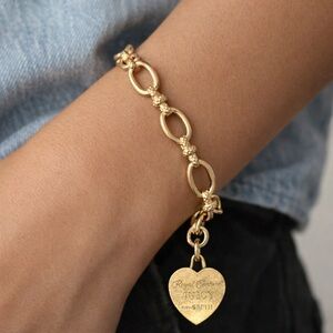 Juicy Couture Gold Heart Charm Bracelet